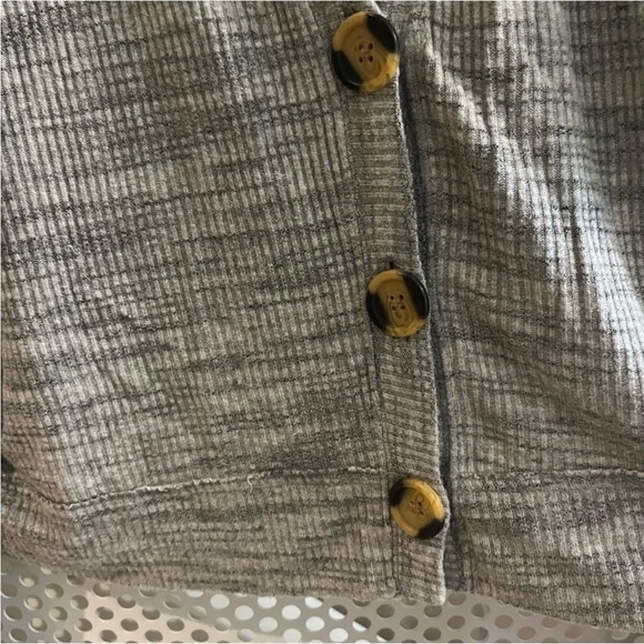 Free People We The Free Three Button Cardigan Size Small Oversized Fit in Grey - Picture 6 of 9